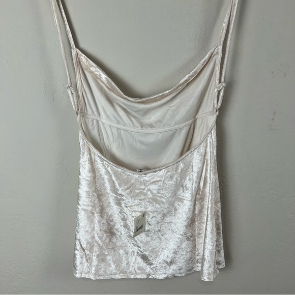 NEW Free People All Night Velvet Tunic Top in Champagne Size Medium - Picture 5 of 11
